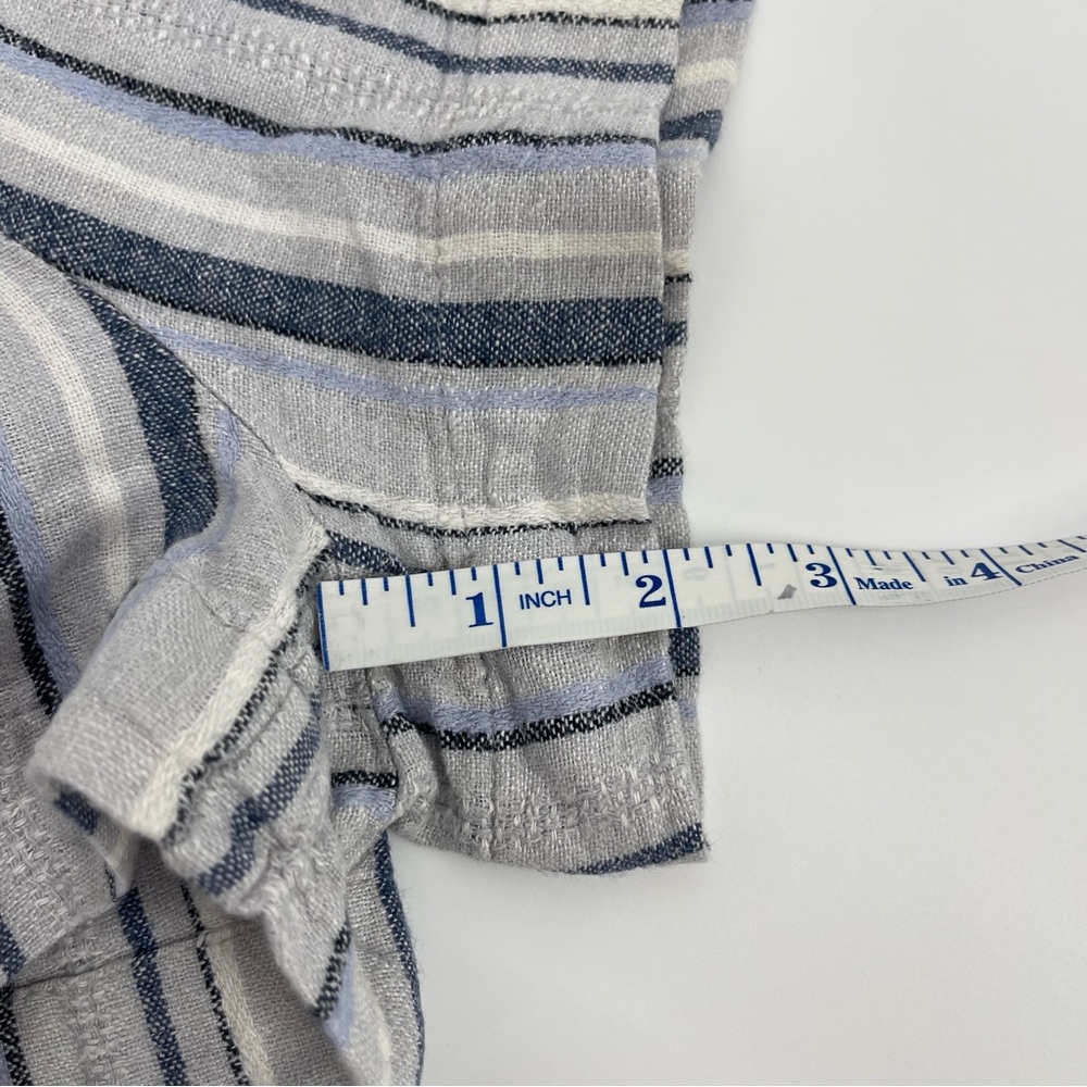 Indigo Rein Linen Blend Medium Beach Shorts Coastal Boho Chic Surfer Resortwear - Picture 6 of 15